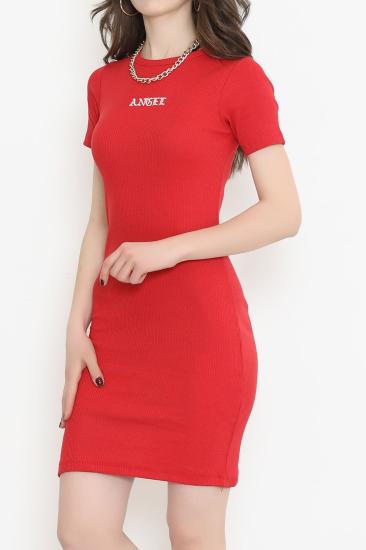 Dantel BABE&ANGEL Serisi Kırmızı Elbise 