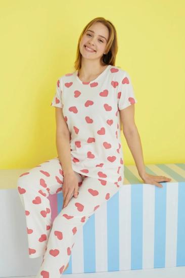 Love Garden Kalpli Kısa Kollu Kadın Pijama Takımı 