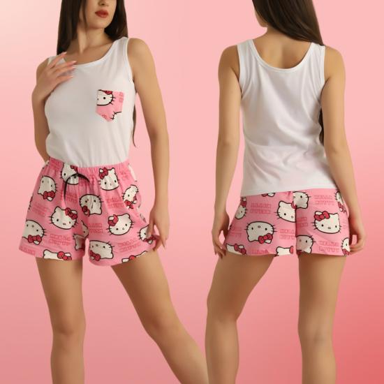 Dantel Hello Kitty Pijama Takımı